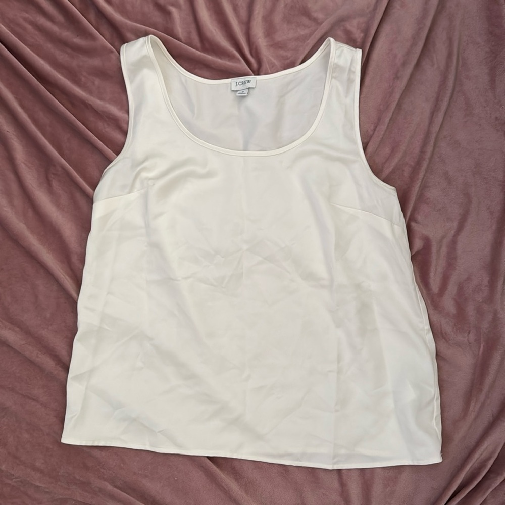 J. Crew sleevelesss shell, cream